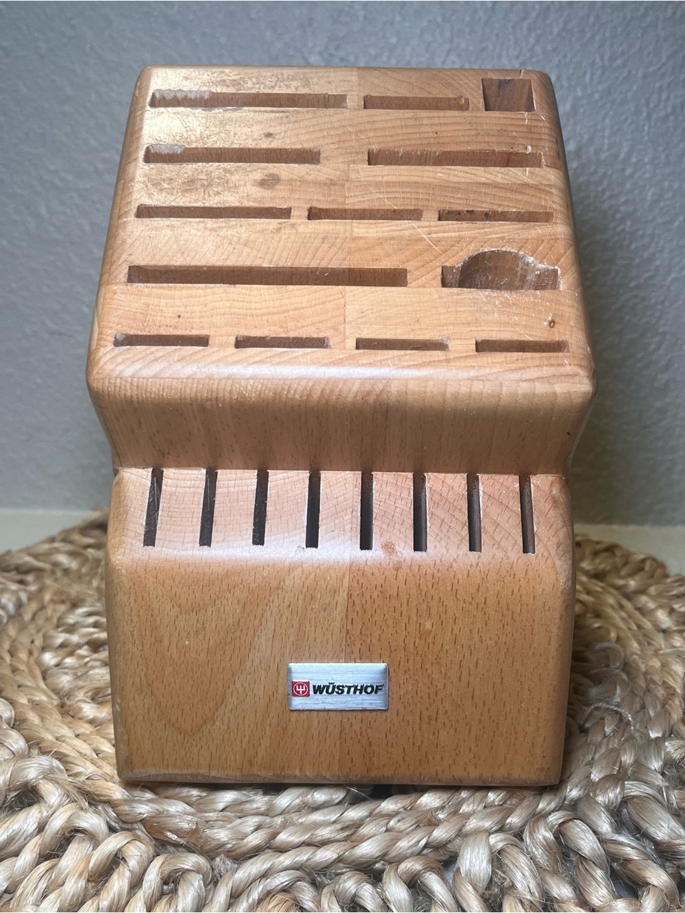 Wusthof 22 Slot Wood Storage Knife Block Professional Chef Kitchen